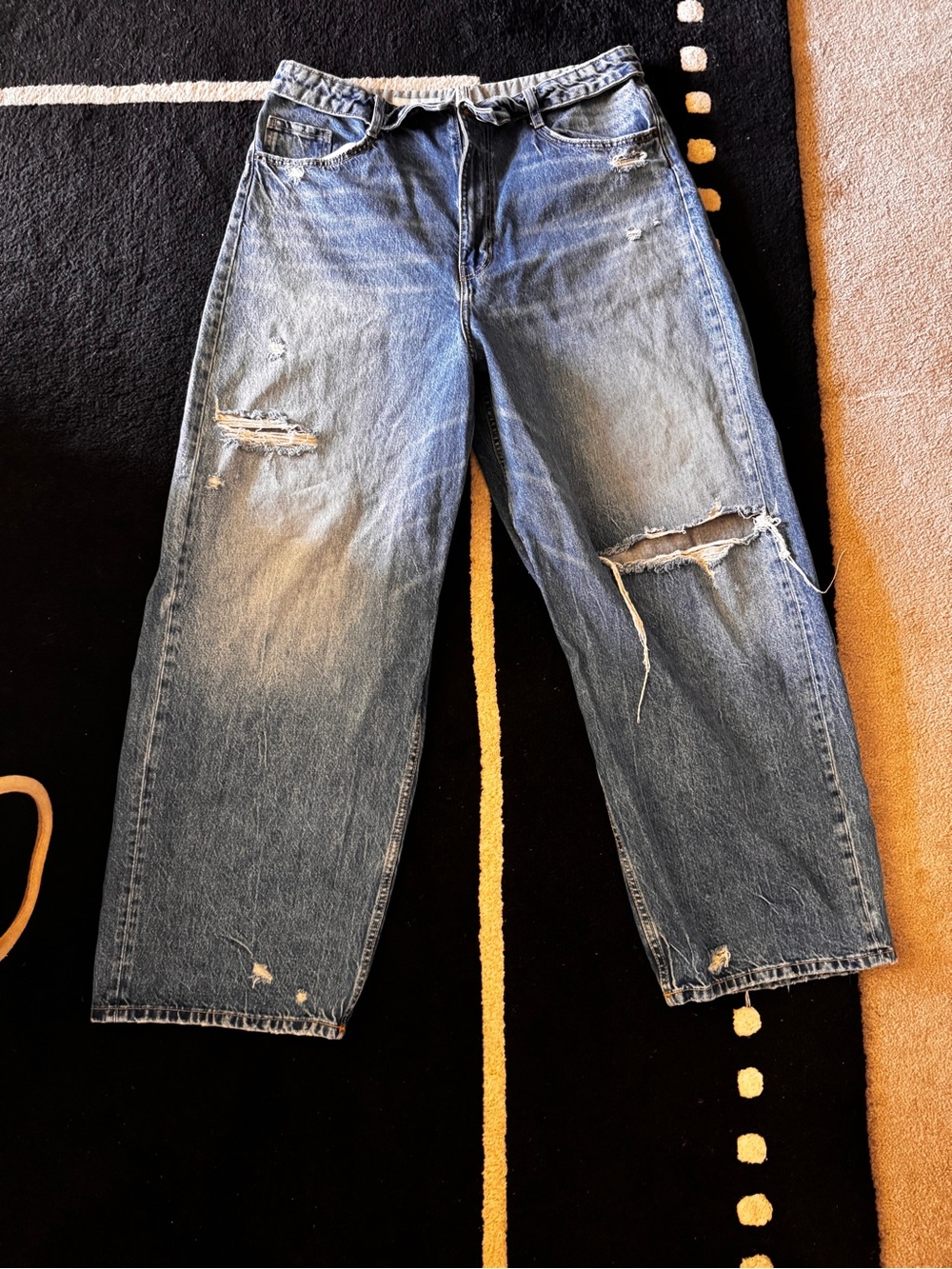 Zara TRF mid-rise folded waist Women's Jeans